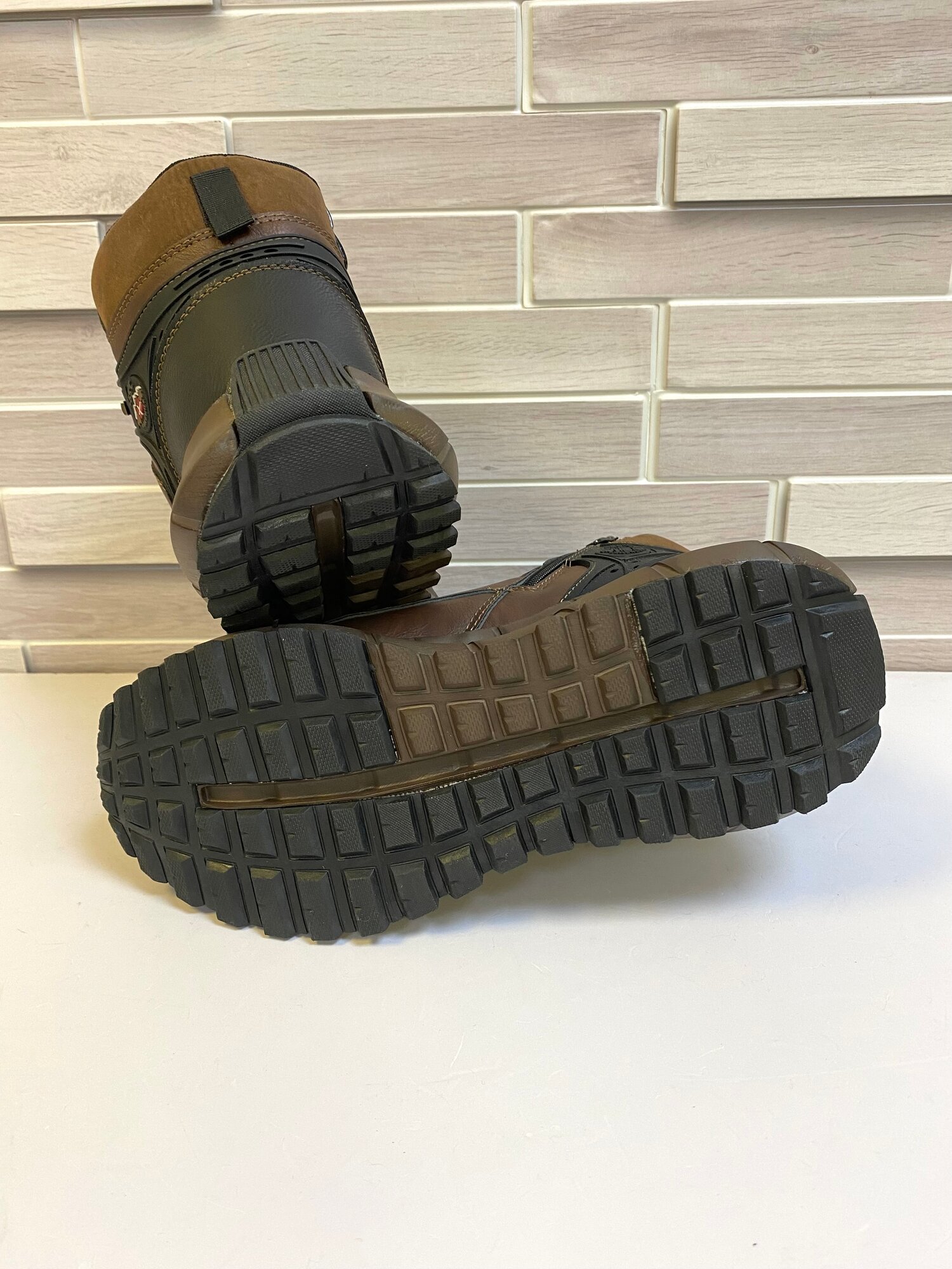 Ботинки берцы, размер 45, светло-коричневый/черный — фото 1