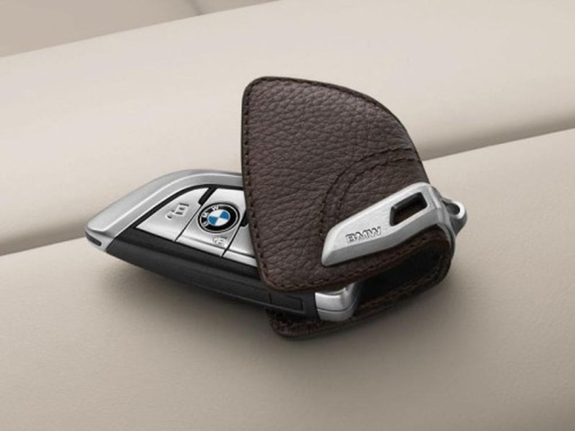 Чехол для ключа BMW 82292408819, натуральная кожа, цвет мокко