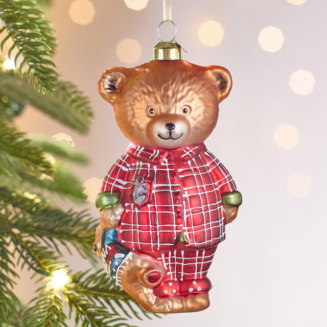 Елочная игрушка Медвежонок в пижаме 13 см стекло Winter Deco 1001255