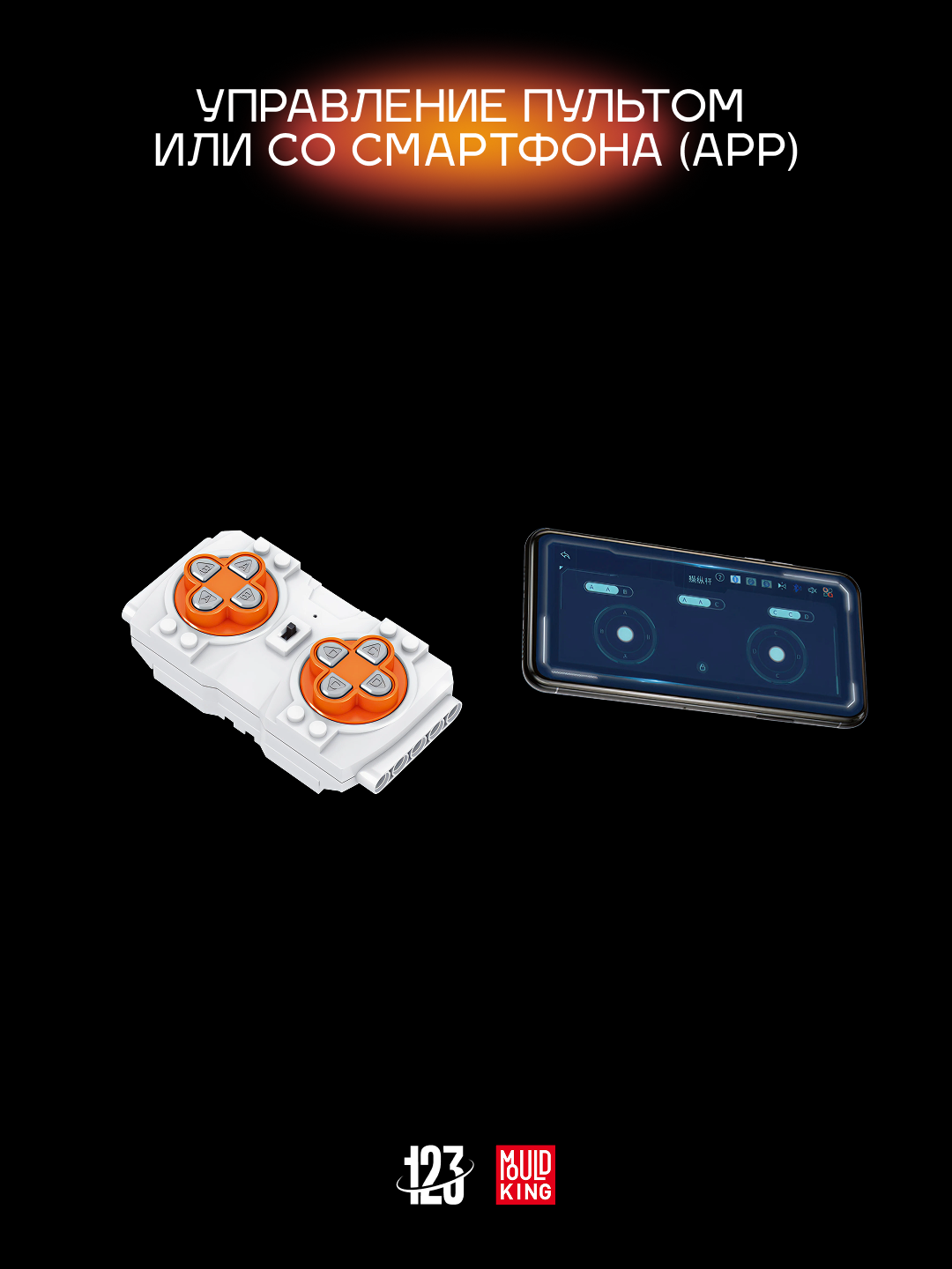 Конструктор Mould King "Огненный Монстр-Трак", с RC-управлением, 889 элементов совместим с Лего — фото 1