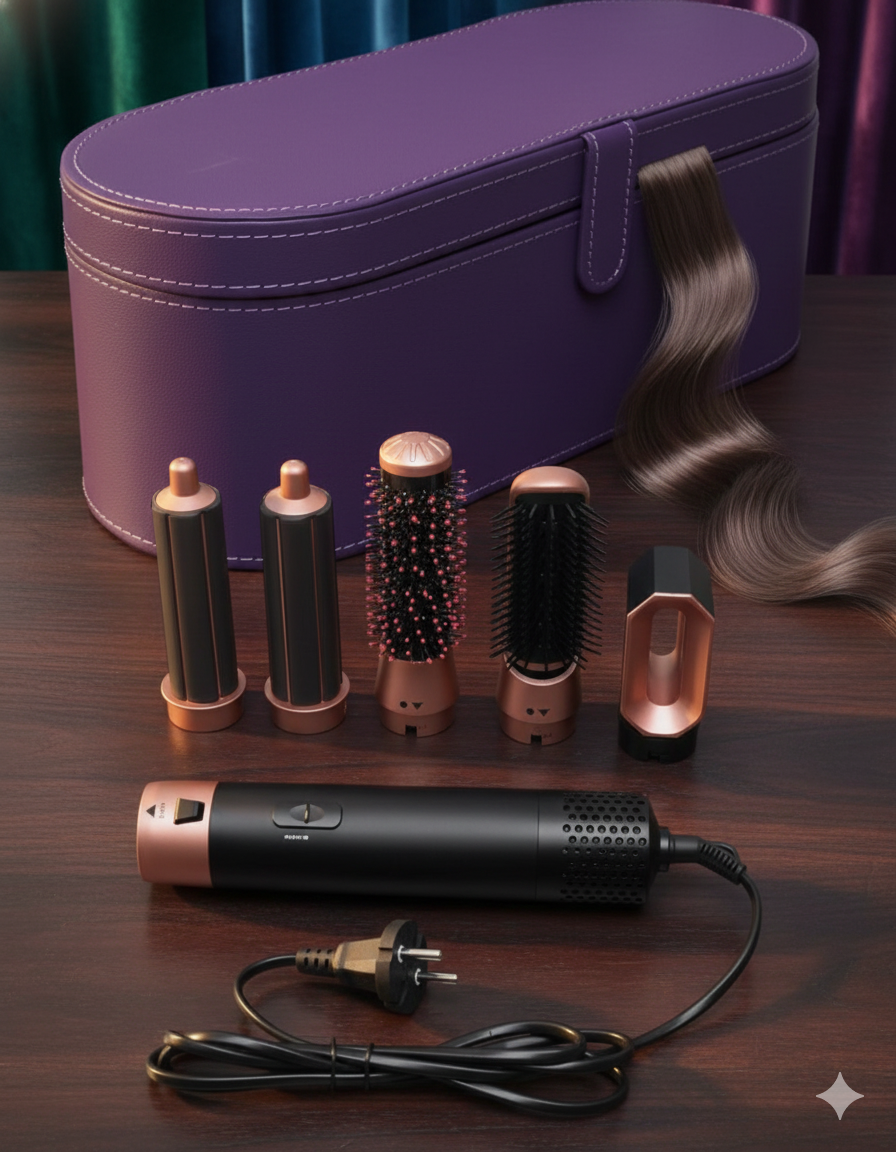 Фен для волос, фен-стайлер для укладки и завивки волос, 5 в 1, Dayson, подарочный кейс