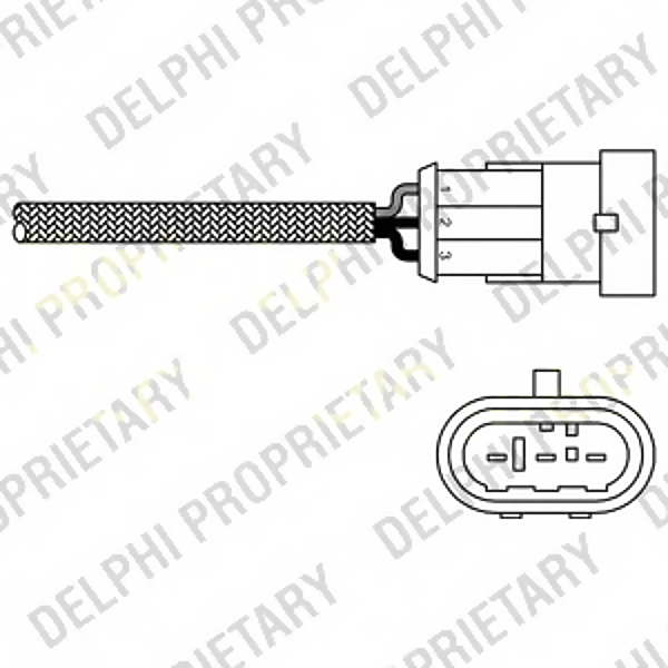 DELPHI ES10971-12B1 (7700273715) лямбда-зонд clio, Kangoo (Кангу), Kangoo (Кангу) express, Kangoo (Кангу) rapid, lutecia