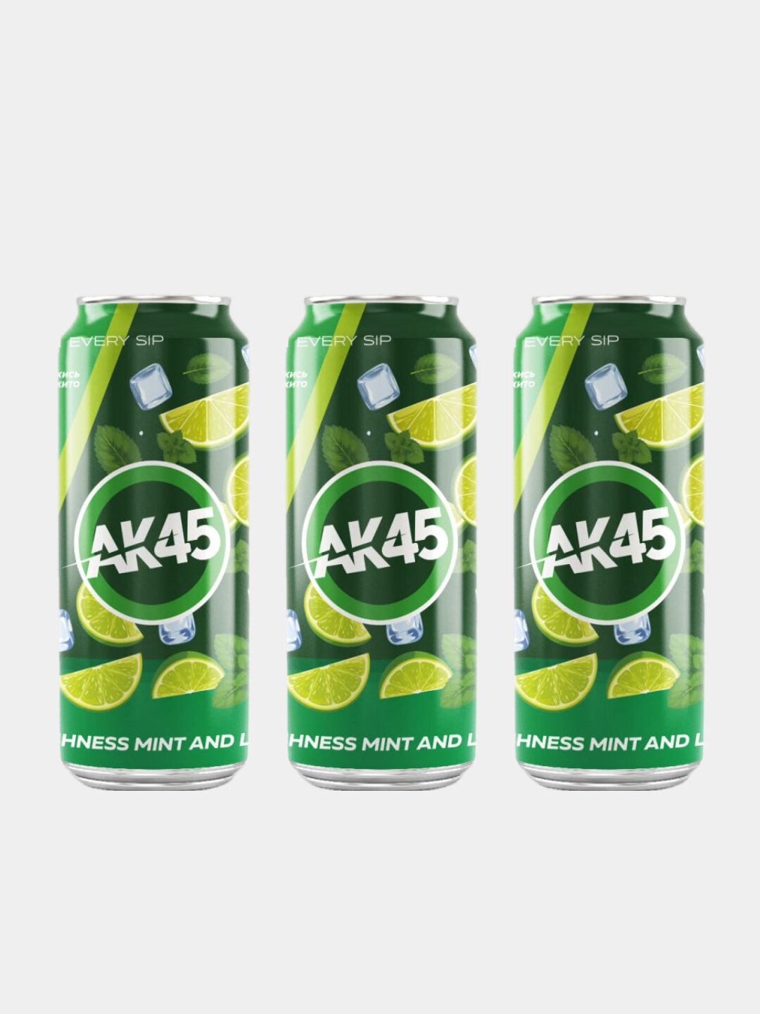 Газированный напиток AK45, с витамином, 500 мл