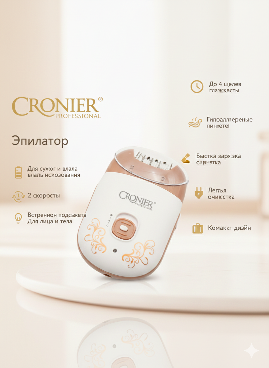 Epilyator CRONIER, ayollar uchun teri hamda teri parvarishi uchun — фото 1