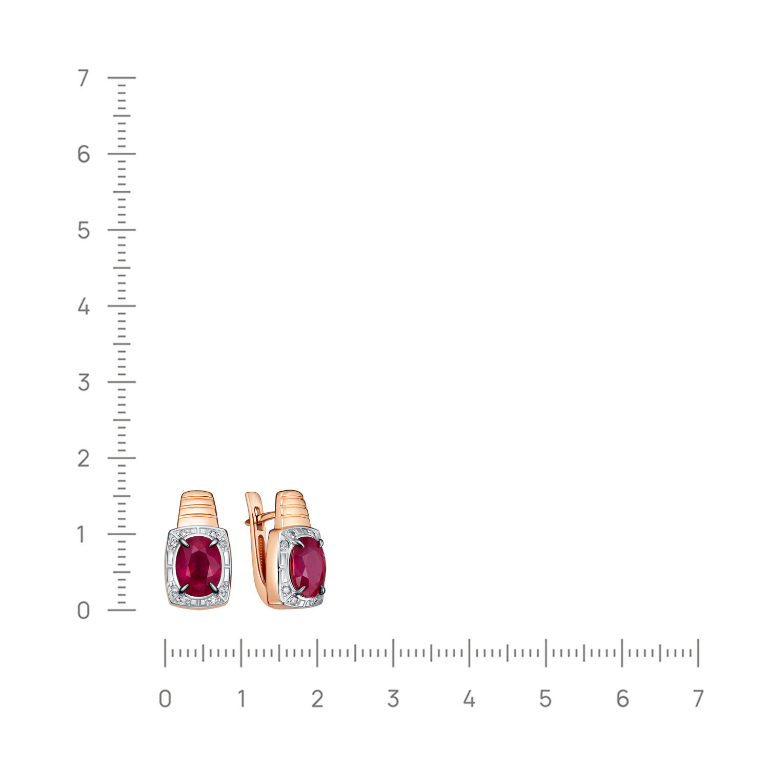 Серьги JEWELIN, красное золото, 585 проба, бриллиант
