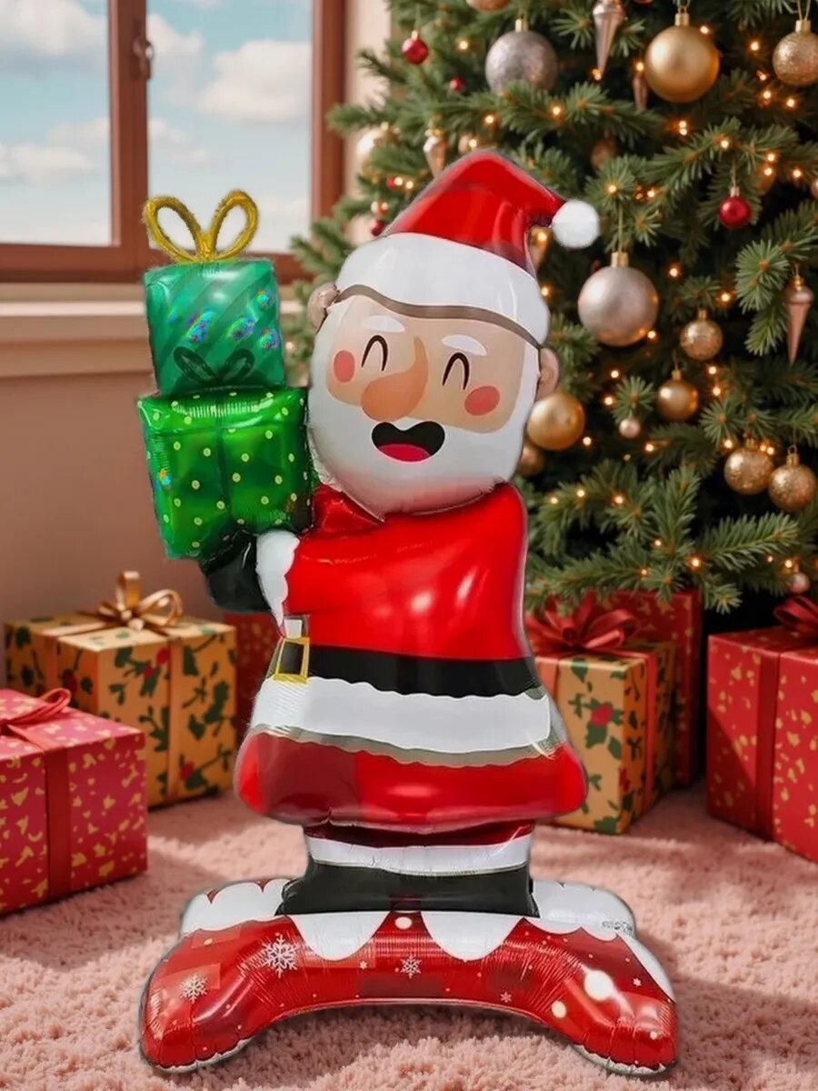 Надувной Новогодний Дед Мороз с подарками