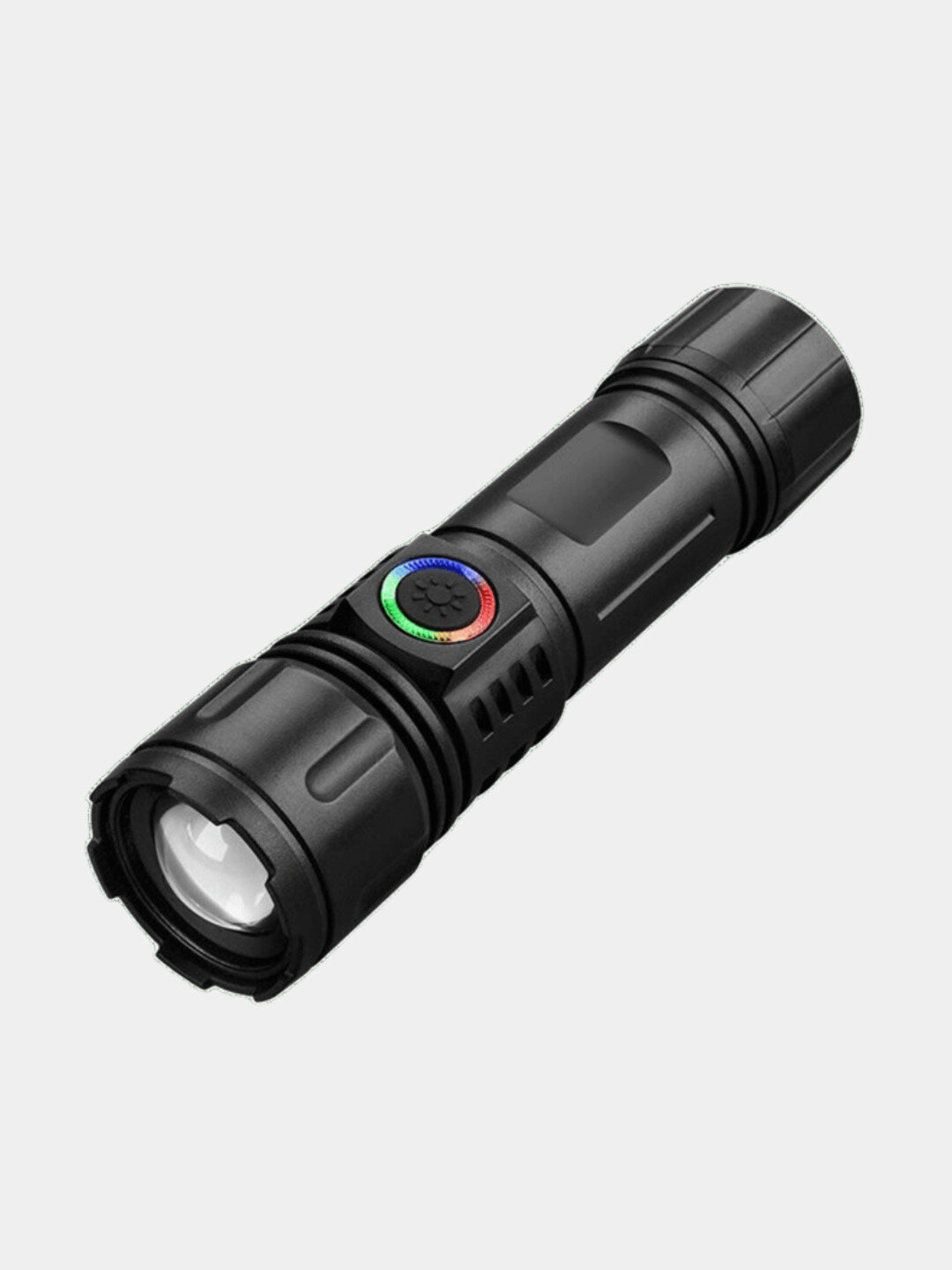 Фонарь P50 LY-005, черный, LED, USB, вращающийся, компактный, мощный свет, боковой фонарь