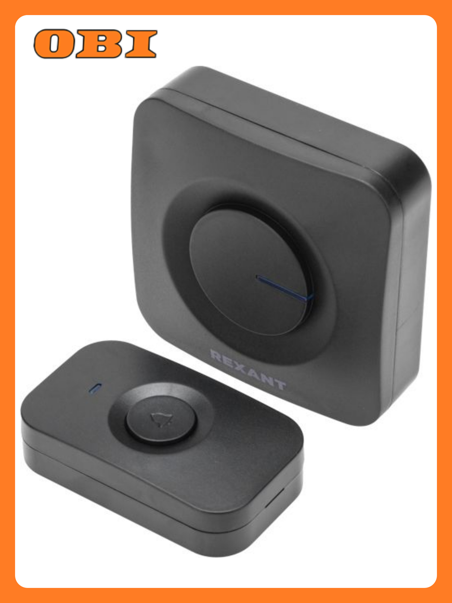 Беспроводной дверной звонок c цифровым кодированием (черный) REXANT