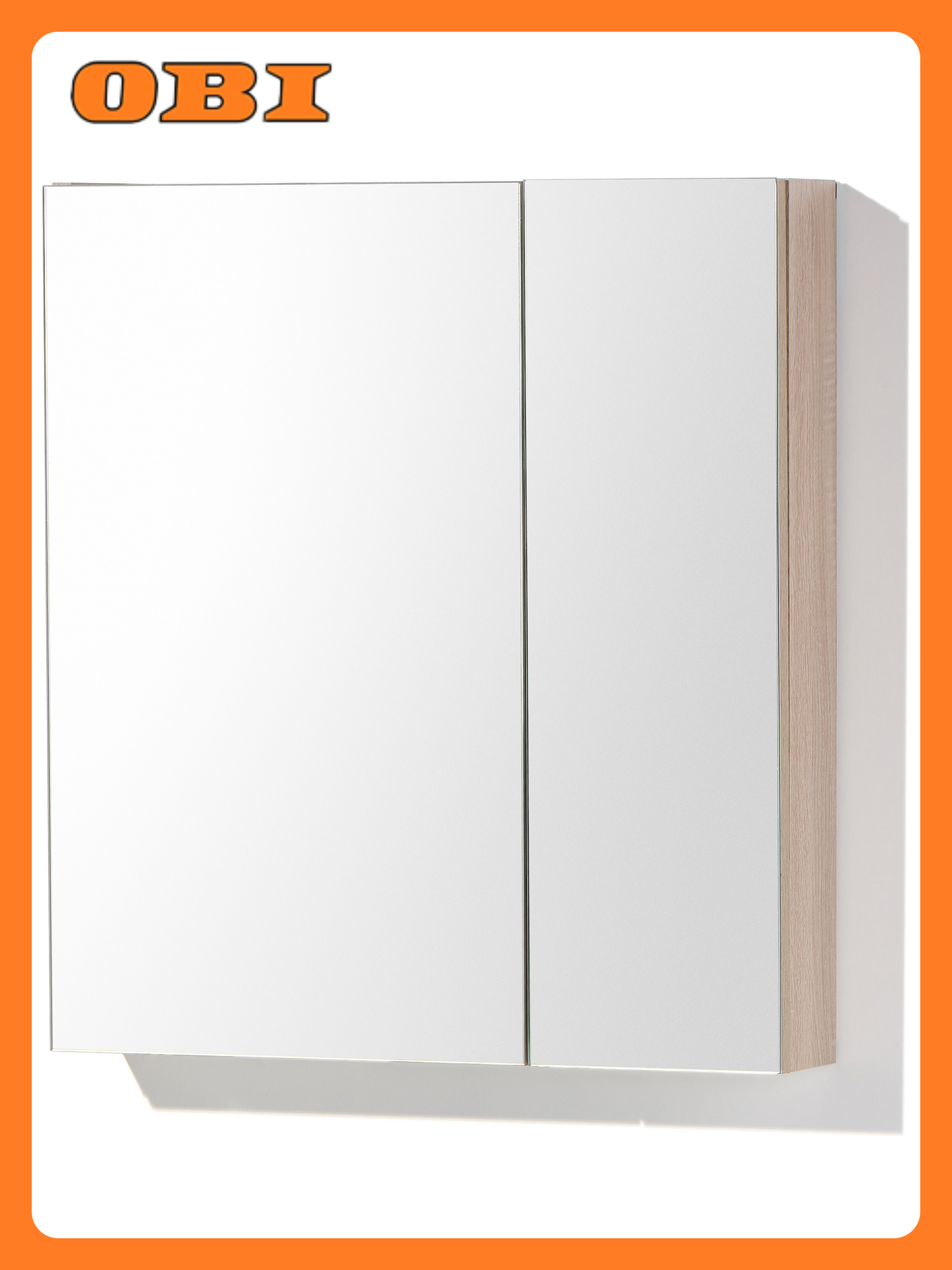 Зеркальный шкаф «Акваль Карина» 60 см. Дуб Сонома