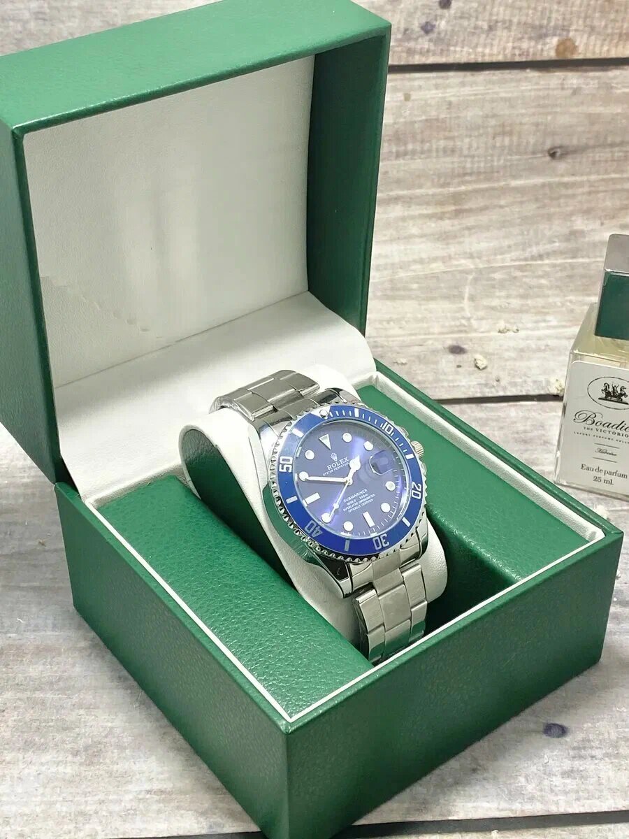 Наручные часы Rolex Classic, голубой, — фото 1