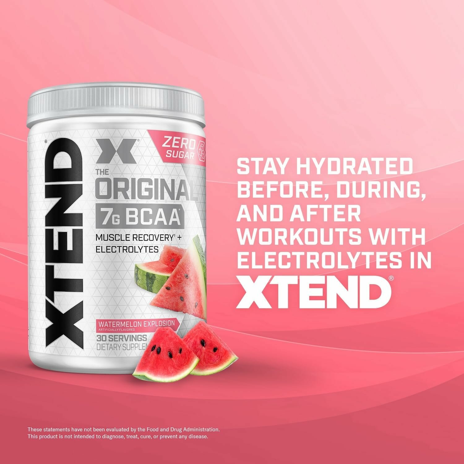 Аминокислоты с разветвленной цепью ВСАА от Scivation XTEND Zero sugar 30 порций fruit