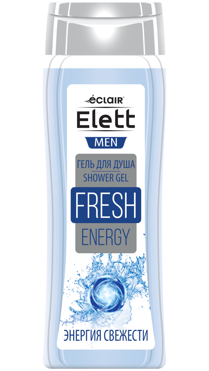 Гель для душа ECLAIR Elett, унисекс, с ментолом, для бодрости, 250 мл