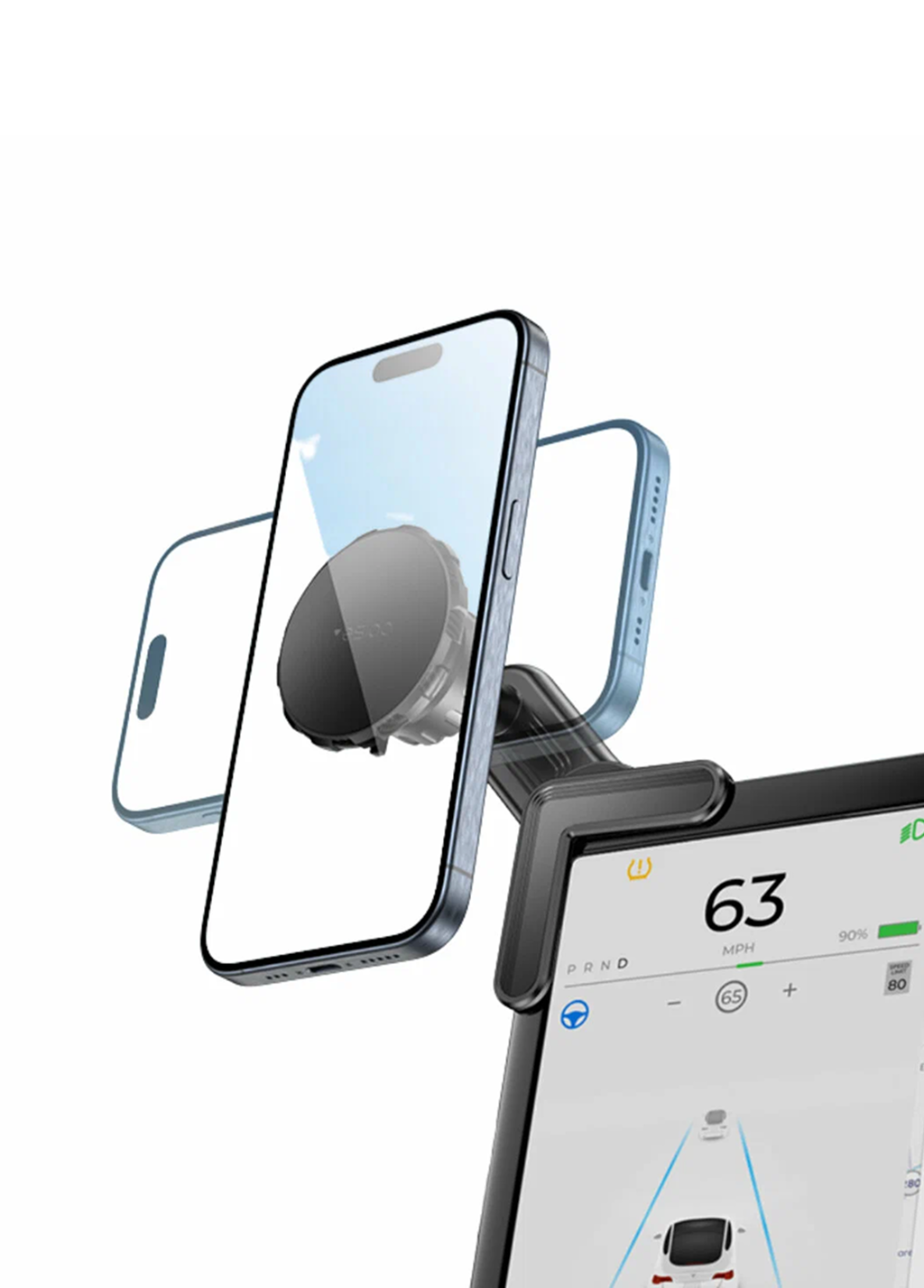 Держатель для телефона Yesido C212, автомобильный, поворот на 360°, с креплением