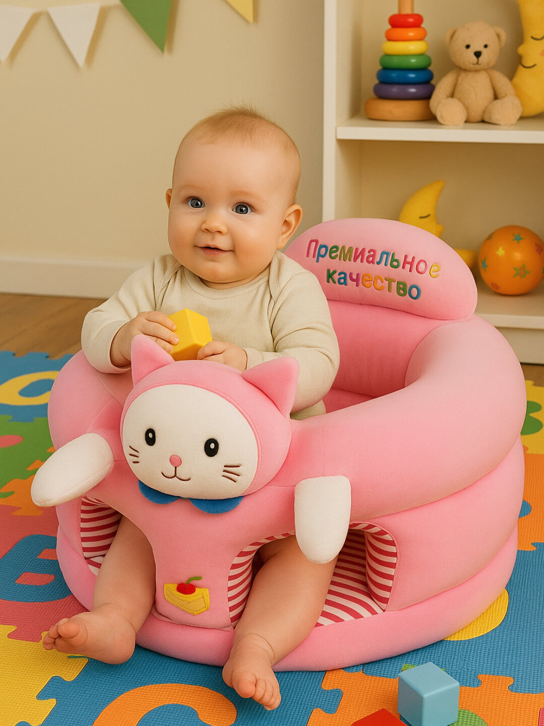 Детское кресло для малышей в форме животных, сидушка, плюшевый стул с поддержкой, Toybola