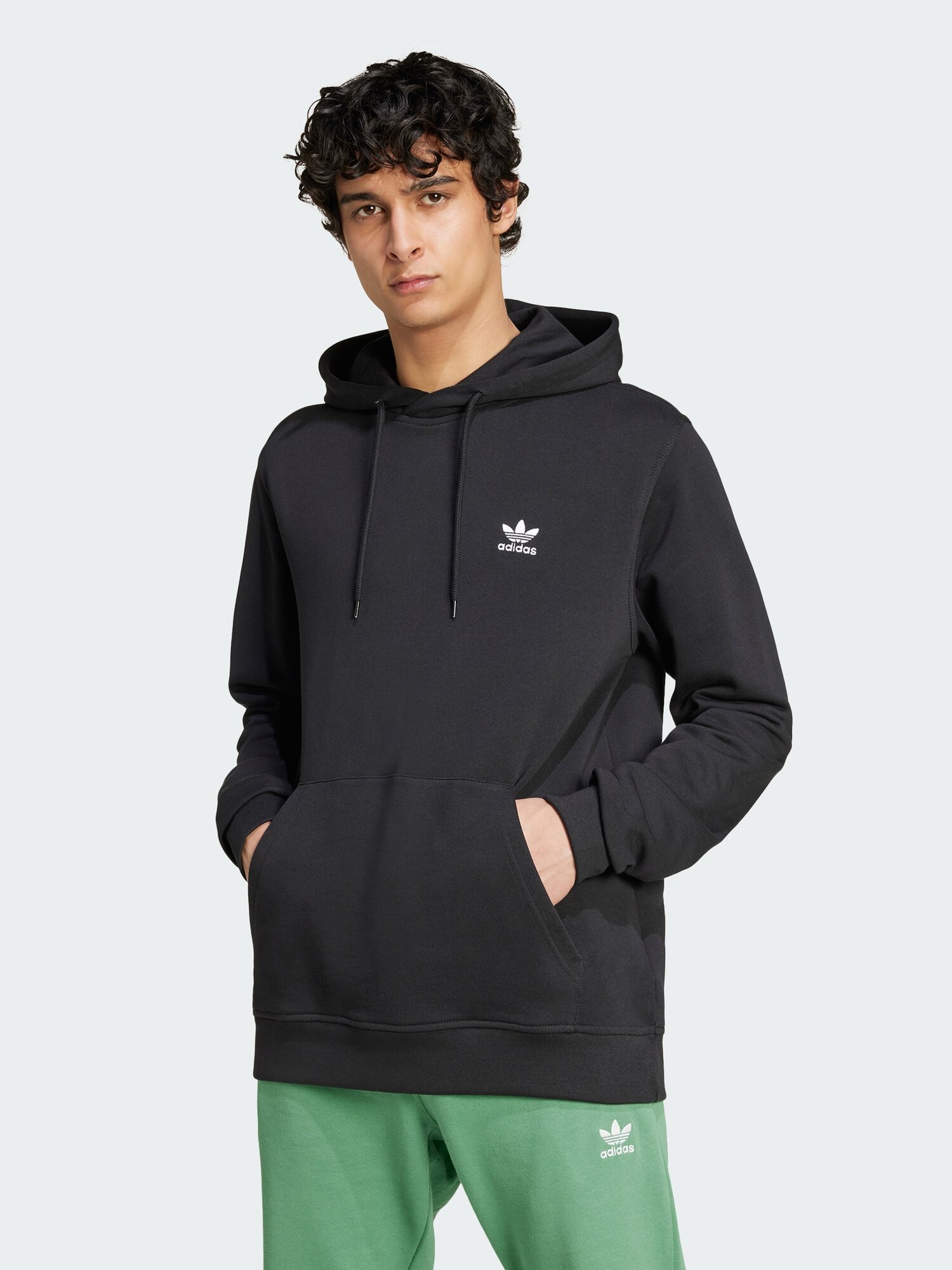 Худи adidas Originals Trefoil Essentials, размер XS INT, , черный