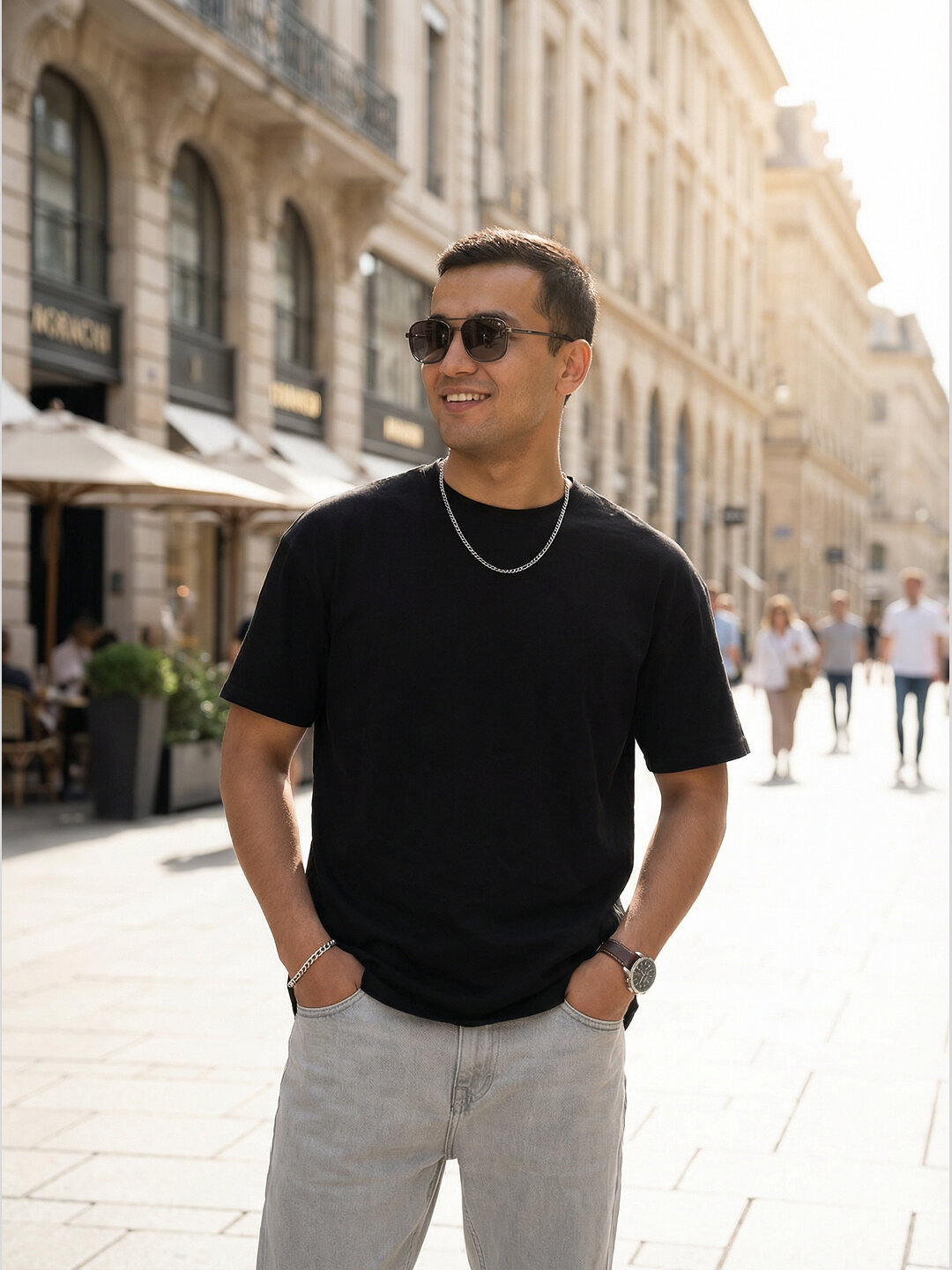 Футболка, размер M, черная — фото 1