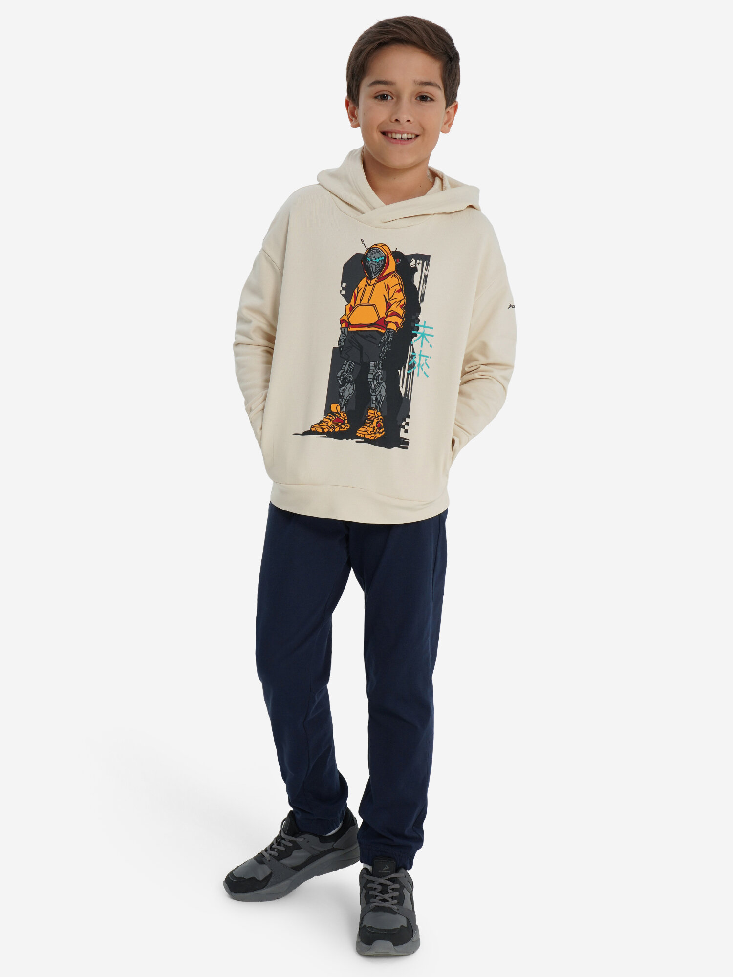 Худи Demix, размер 134-140, светло-бежевый — фото 1