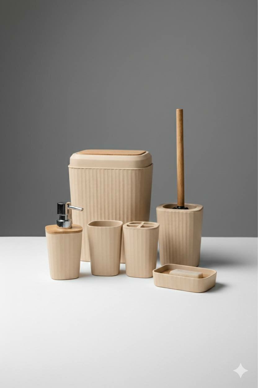 Набор аксессуаров для ванной комнаты Современный набор аксессуаров для ванны — фото 1