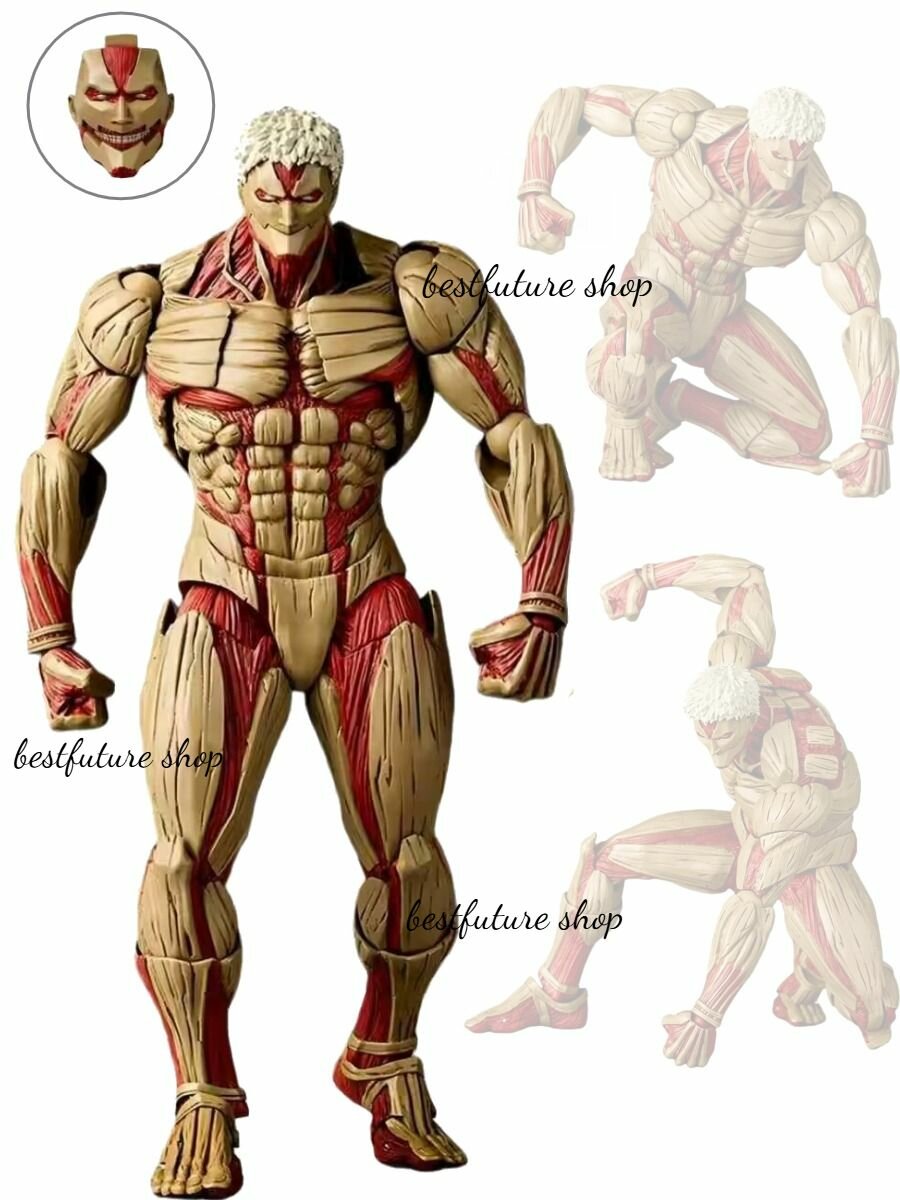Аниме шарнирная фигурка Атака Титанов Райнер Браун / Armored Titan Reiner Braun 16cm