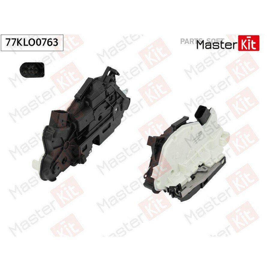Замок двери Skoda FABIA II (542)/Volkswagen TIGUAN (5N_) 2006 - перед. лев. MASTERKIT 77KLO0763 | цена за 1 шт