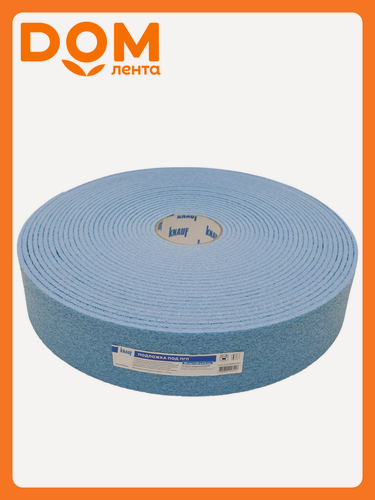 Изображение товара Звукоизоляционная подложка KNAUF, 200 см x 8 см x 6 см, для монтажа ПГП, голубая