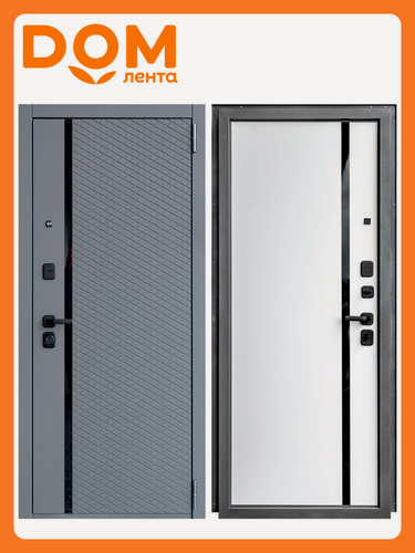 Изображение товара Дверь металлическая Дверной Континент ДК80 графит, белый снег 86х205 см, правая