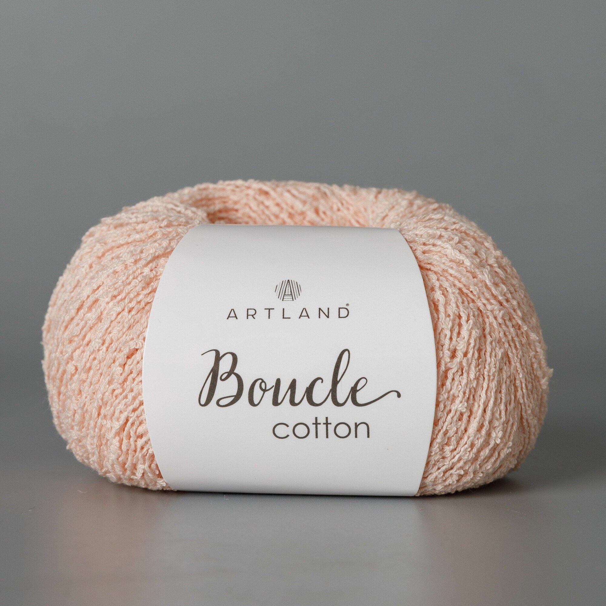 Пряжа для вязания Boucle Cotton Artland 1 моток (325 м, 50 гр), цвет 06 персик