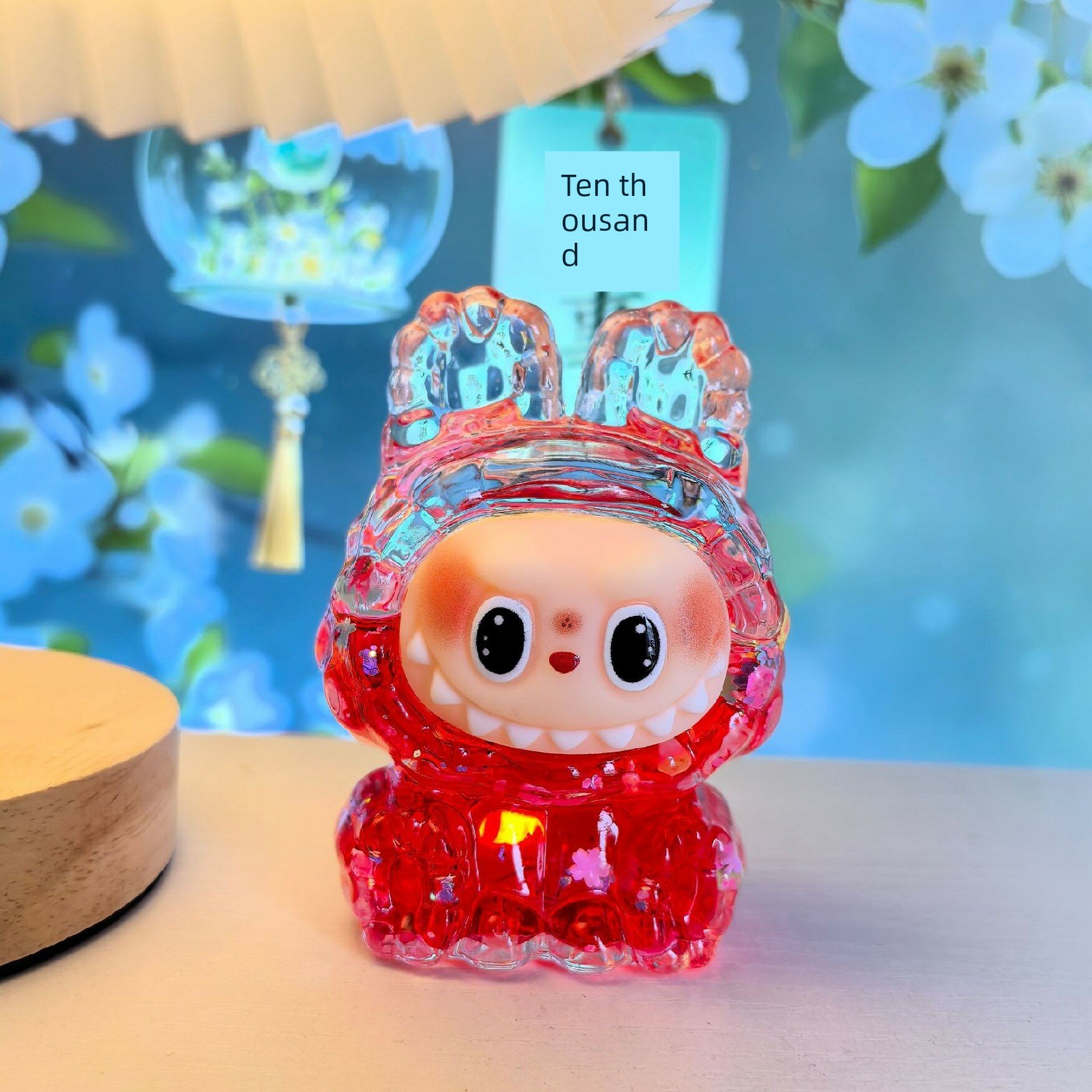 Ночное свечение мини-декоративная фигурка: красная, 8.6 см, эффект вспышки для домашнего стиля