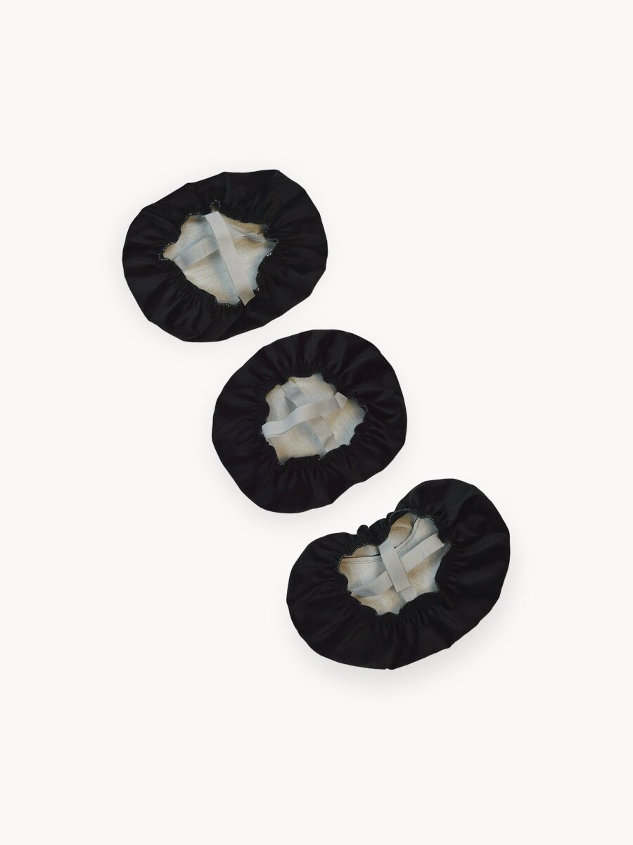 Сменные чехлы для стула коленного со спинкой, комплект 3 штуки, черные