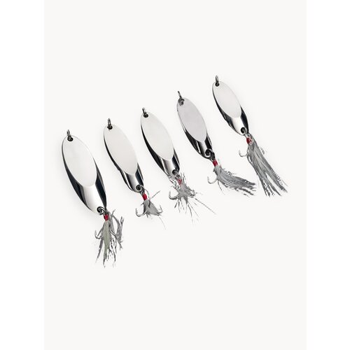 Блесна кастмастер цвет silver на жереха, на щуку - набор 5 штук