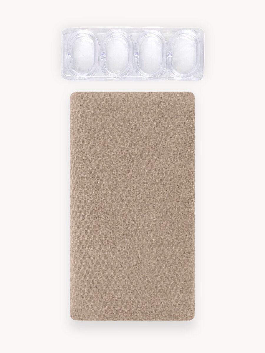 Шторка для ванной DeNASTIA 200x200см, микрофибра, цвет бежевый S000129