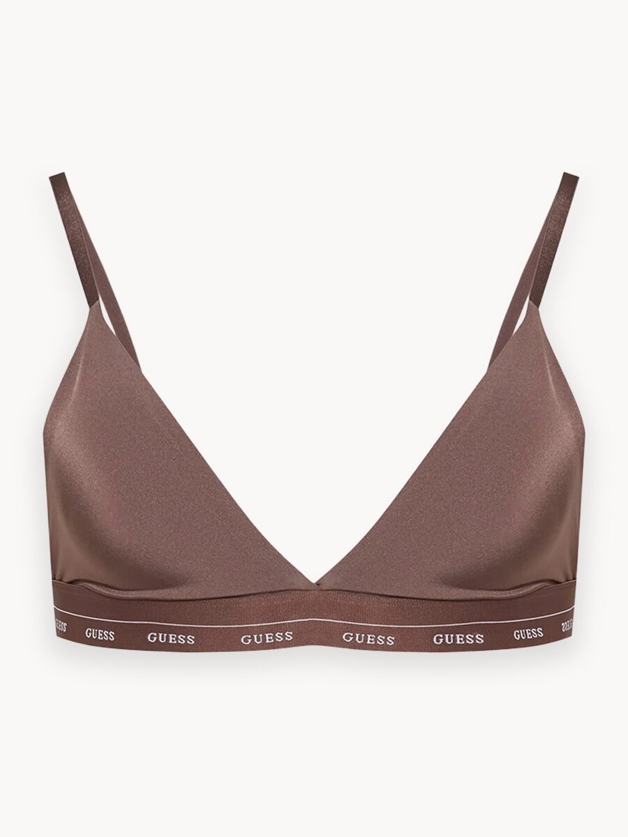 Бюстгальтер GUESS Jane Soft Triangle, размер XS, коричневый