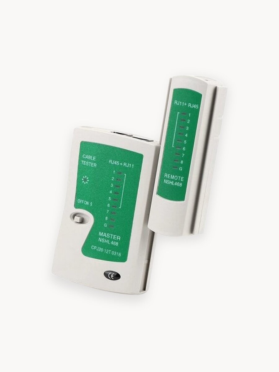 Кабельный Lan тестер RJ-11, RJ-45, тестер сетевого, телефонного, интернет кабеля, витой пары