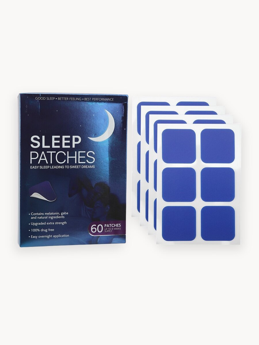 Пластыри для сна для глубокого сна для тех, кто чутко спит, 60 шт, способствуют ночному сну, быстро и эффективно, просты в использовании