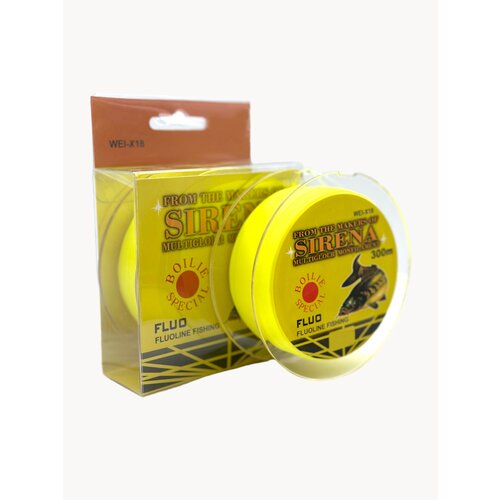 Леска рыболовная монофильная, разрывная нагрузка 10кг, диаметр 0,25мм, длина 300м