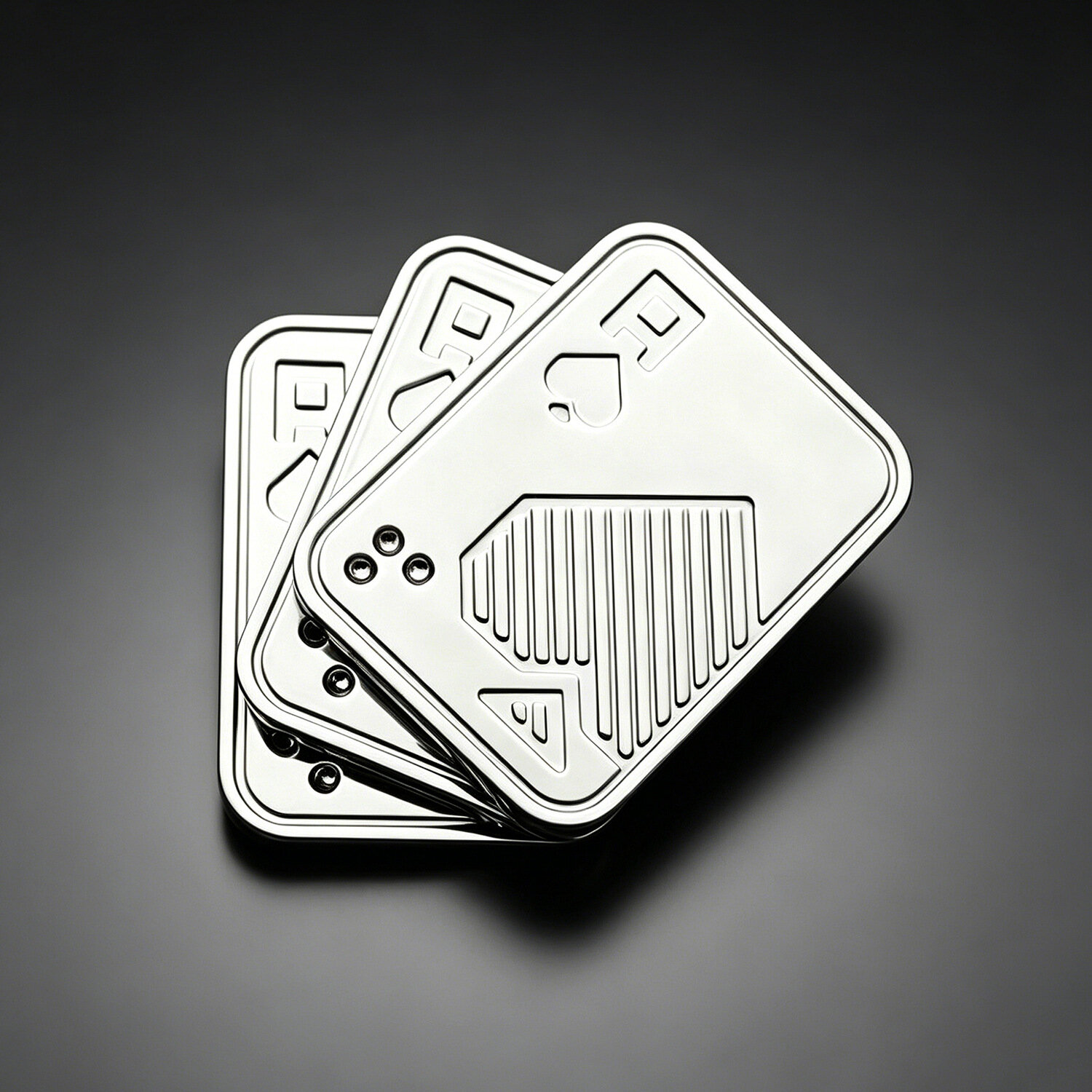 Серия Ace Poker 3 Layer Полная металлическая конструкция для релаксации в повседневной носке Серебристый, без чехла