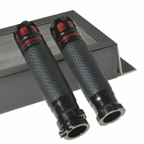 фото Ручки руля rizoma lux s-026 с грузиками 22 мм, красный