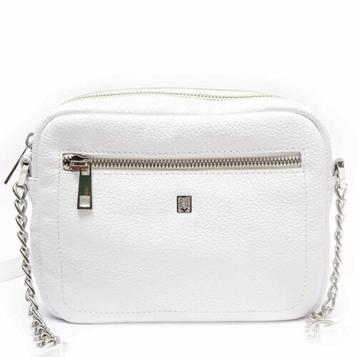 фото Сумка шарпей, фактура зернистая, белый