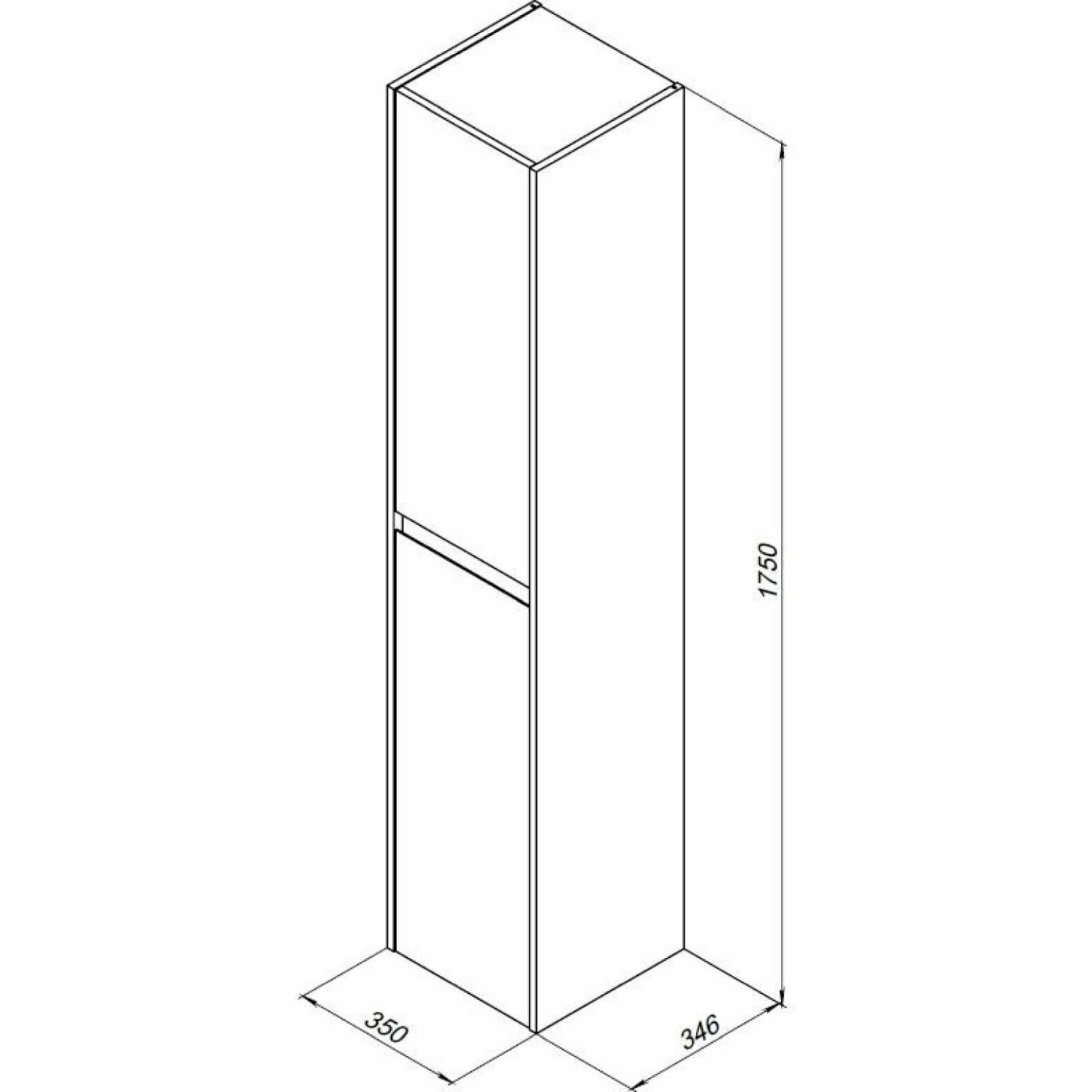 Пенал Aquanet Nova Lite 35 249522 (350х346х1750) дуб рустикальный - фотография № 4