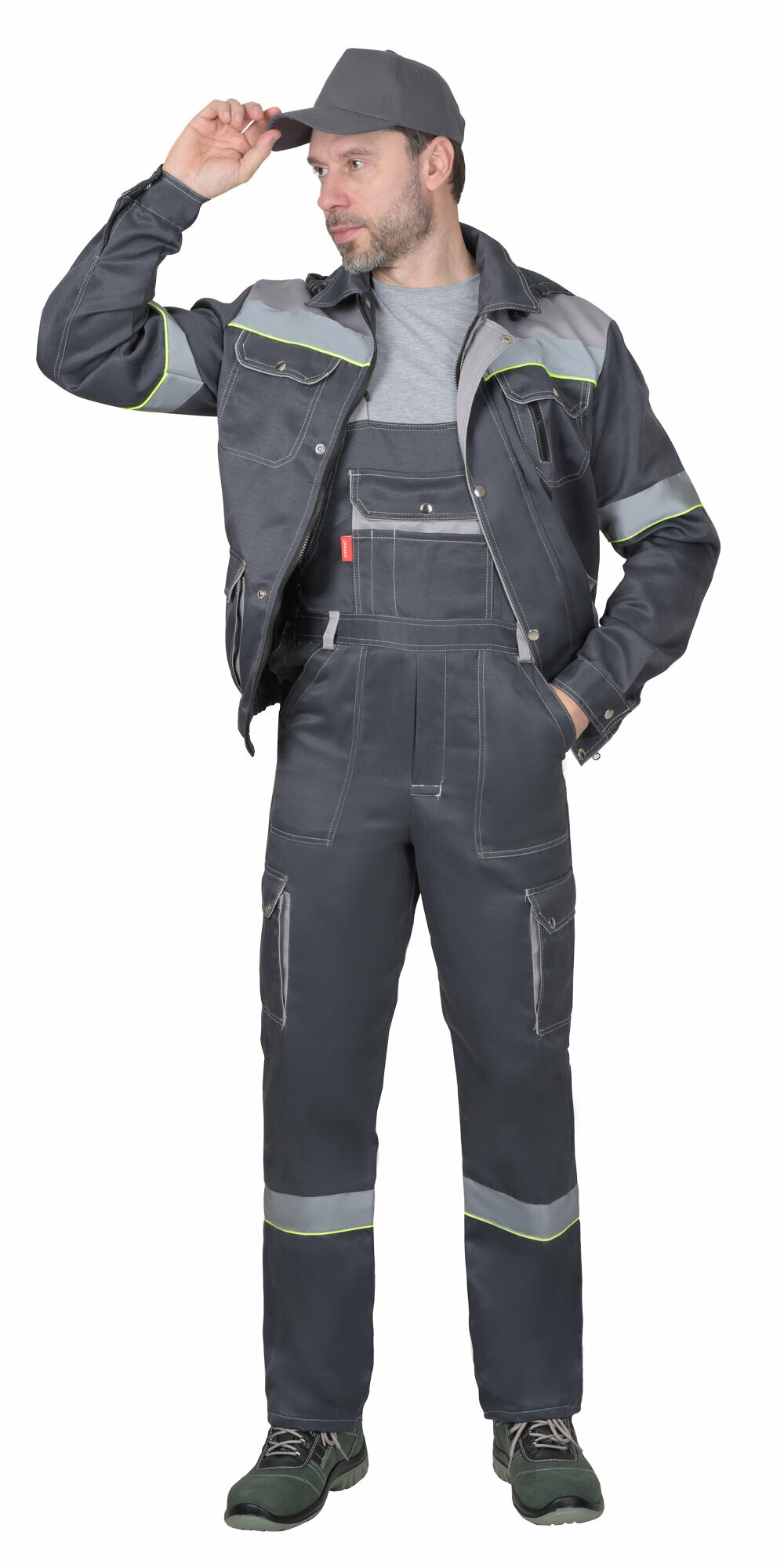 Спецодежда сириус мужской летний рабочий костюм Титан куртка полукомбинезон (Размер 44-46 рост 182-188)