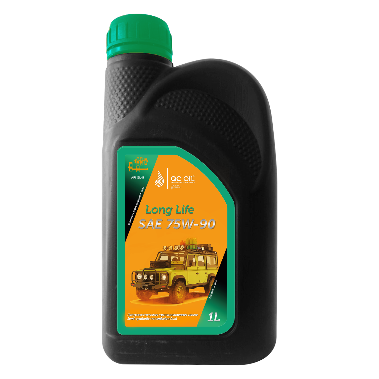 Трансмиссионное масло 75W-90 GL-5 QC OIL Long Life 1л полусинтетическое металлоплакирующее