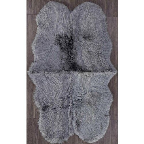 Ковер Sheepskin 95x190 - светло серый - Прямоугольник - коллекция Овчина Sheepskin 0.95x1.90