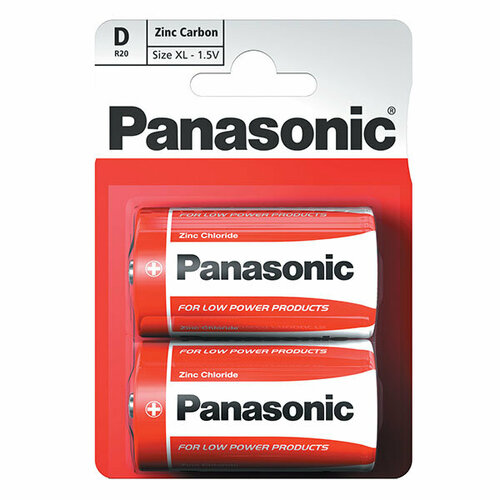 Батарейка солевая Panasonic Zinc Carbon D LR20 1,5В 24шт элемент питания varta superlife zinc carbon d r20 1 5 v 2 шт