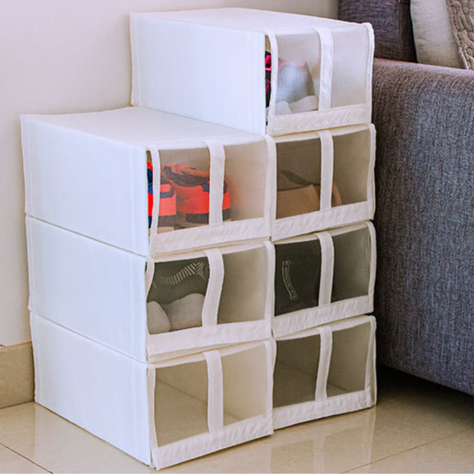 Коробка для хранения, 4 шт, белый, аналог Икея скубб / SKUBB, 22х34х16 см. - фотография № 10