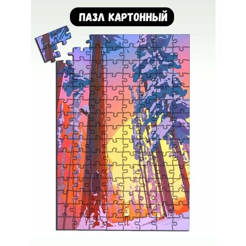 Пазл картонный 29x20 см пейзаж лес - 18307