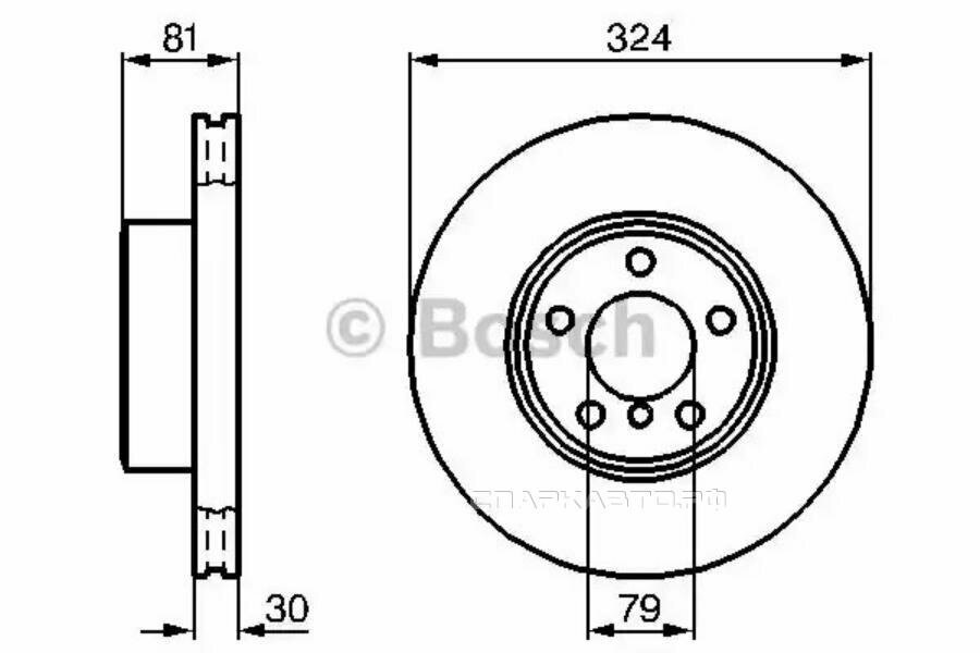 Тормозной диск Bosch - фото №3