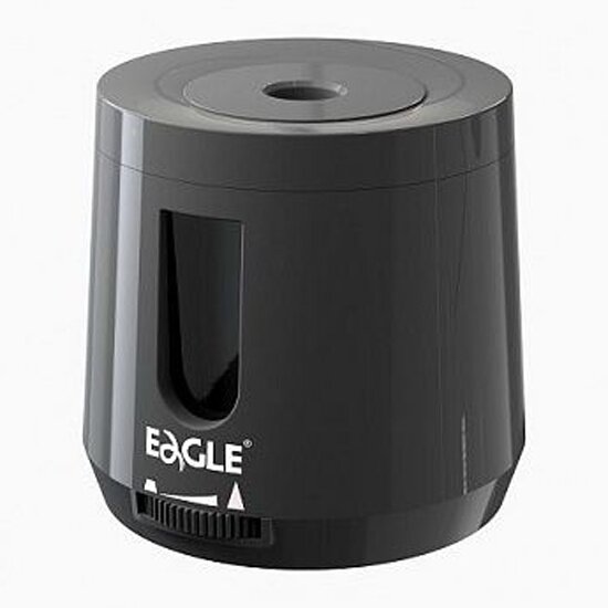 Точилка Eagle электрич. корпус пласт. черн. с контейнером, регулировка заточки, питание от USB/батареек