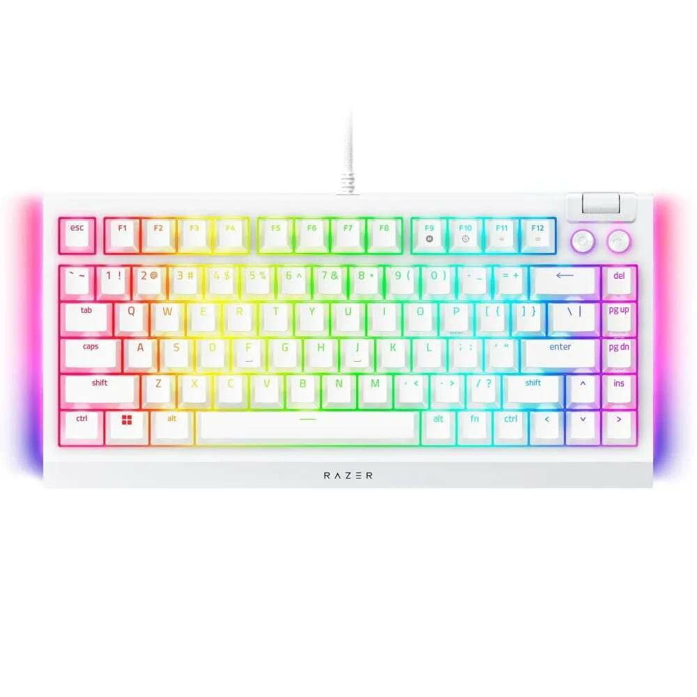 Игровая клавиатура Razer BlackWidow V4 75% (белая)