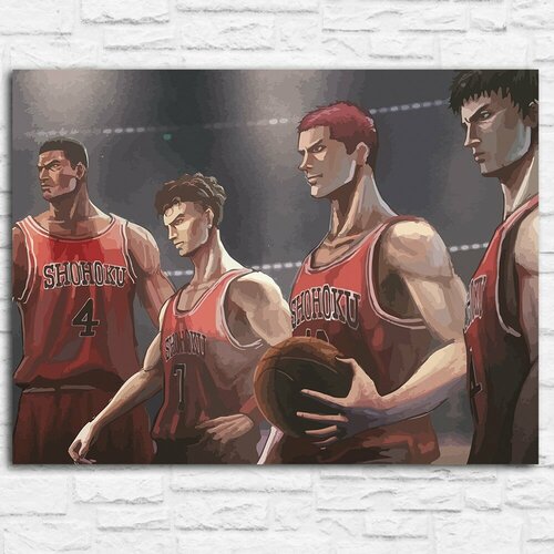 Картина по номерам на холсте аниме первый слэм данк (anime slam dunk) - 15103 Г 30x40