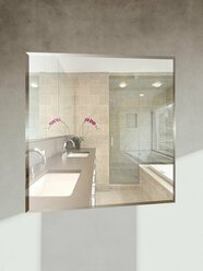 Зеркало в ванную комнату, квадратное, без подсветки 53х53 см, интерьерное